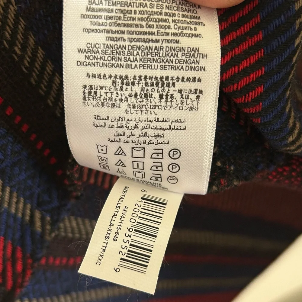 BCBGeneration Red and Blue long vest jacket with Striking Stripes - Picture 6 of 7